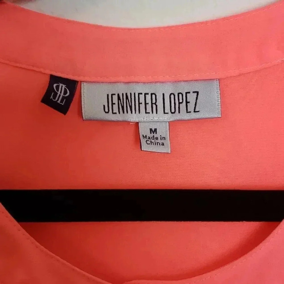 Jennifer Lopez Peach Ruffle Top - Picture 3 of 7